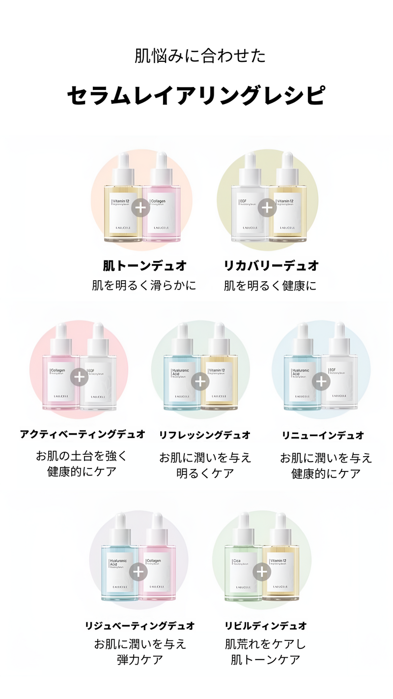 LALUCELL】選べる美容液 ママのための肌ケア3点セット – K Village LALUCELL】選べる美容液 ママのための肌ケア3点セット – K Village